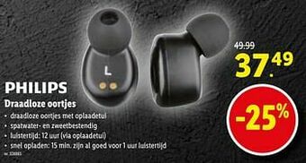 Lidl Philips draadloze oortjes aanbieding