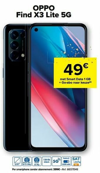Carrefour Oppo find x3 lite 5g aanbieding