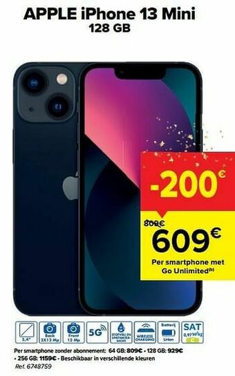 Carrefour Apple iphone 13 mini 128 gb aanbieding