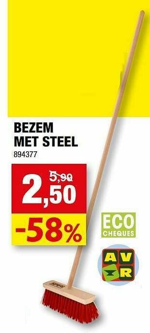 Bezem met steel