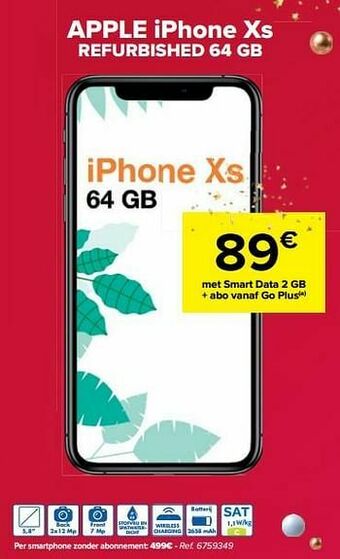 Carrefour Apple iphone xs refurbished 64 gb aanbieding