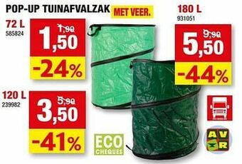 Hubo Pop-up tuinafvalzak aanbieding