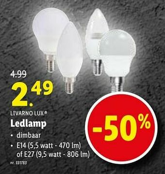 Lidl Ledlamp aanbieding