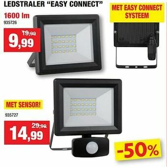 Hubo Ledstraler easy connect aanbieding