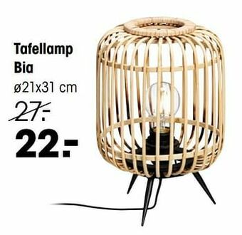 Kwantum Tafellamp bia aanbieding