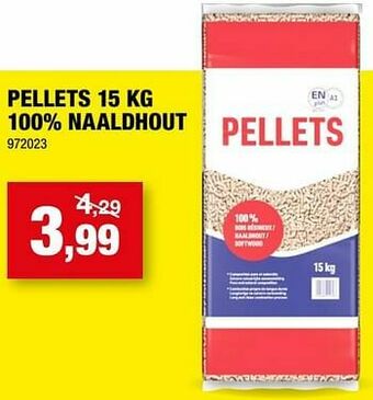 Hubo Pellets 100% naaldhout aanbieding