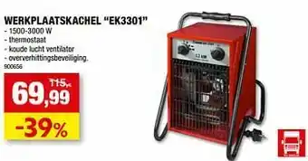 Hubo Eurom werkplaatskachel ek3301 aanbieding