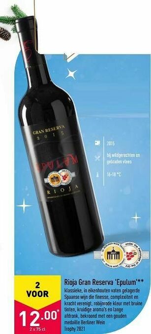 Rioja gran reserva epulum