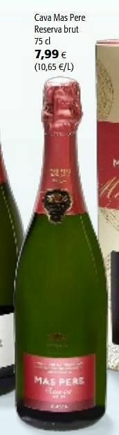 Colruyt Cava mas pere reserva brut aanbieding