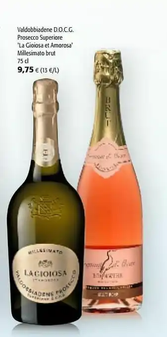 Valdobbiadene d.o.c.c. prosecco superiore la cioiosa et amorosa millesimato brut