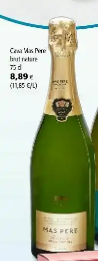 Colruyt Cava mas pere brut nature aanbieding