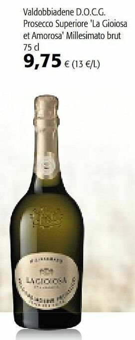 Colruyt Valdobbiadene d.o.c.g. prosecco superiore la gioiosa et amorosa millesimato brut aanbieding