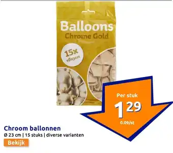 Action Chroom ballonnen aanbieding