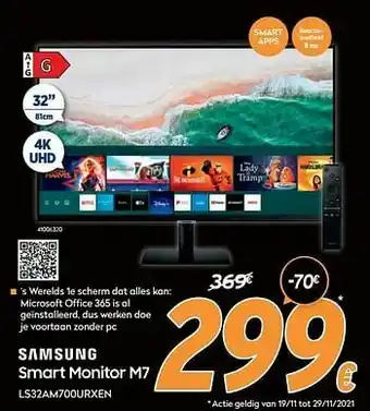 Krëfel Samsung smart monitor m7 ls32am700urxen aanbieding