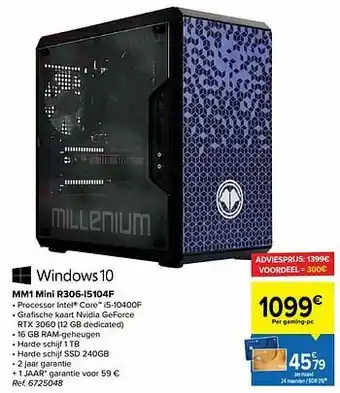 Carrefour Millenium Mm1 mini r306-i5104f aanbieding