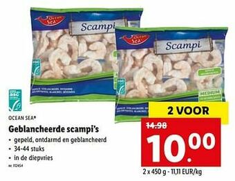 Lidl Geblancheerde scampi’s aanbieding