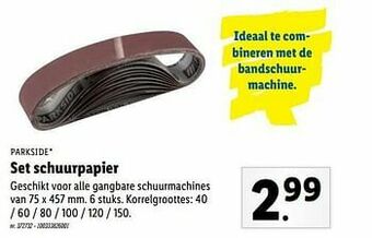 Lidl Set schuurpapier aanbieding