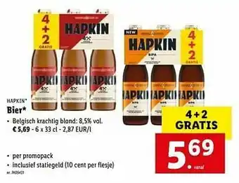 Lidl Bier belgisch krachtig blond aanbieding