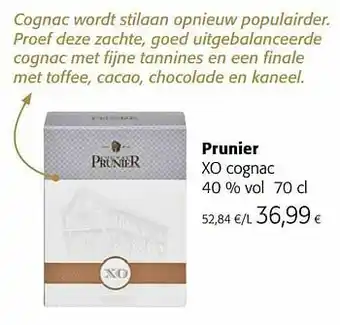 Colruyt Prunier xo cognac aanbieding