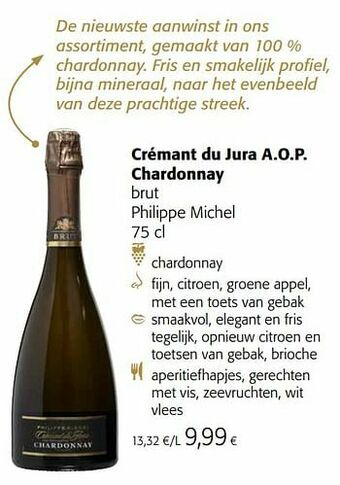 Colruyt Crémant du jura a.o.p. chardonnay brut philippe michel aanbieding