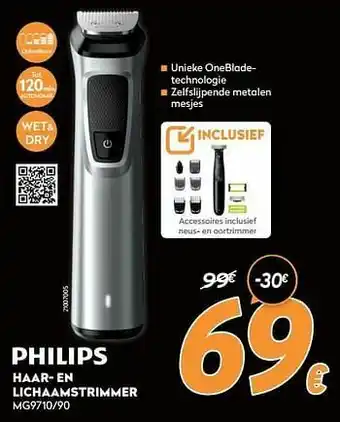 Krëfel Philips haar- en lichaamstrimmer mg9710-90 aanbieding