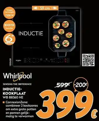 Krëfel Whirlpool inductiekookplaat wb b8360 ne aanbieding