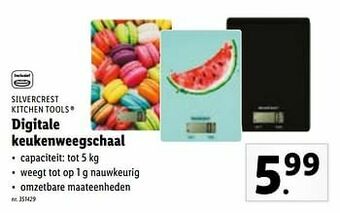 Lidl Silvercrest kitchen tools digitale keukenweegschaal aanbieding