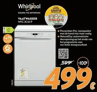 Krëfel Whirlpool vaatwasser wfc 3c42 p aanbieding