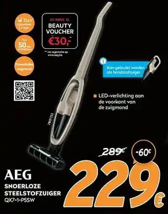 Krëfel Aeg snoerloze steelstofzuiger qx7-1-p5sw aanbieding