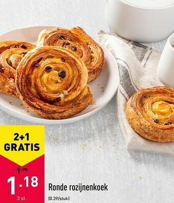 ALDI Ronde rozijnenkoek aanbieding