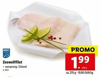 Lidl Zeewolffilet aanbieding