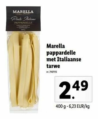 Lidl Marella pappardelle met italiaanse tarwe aanbieding
