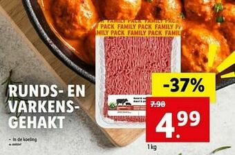 Lidl Runds- en varkensgehakt aanbieding