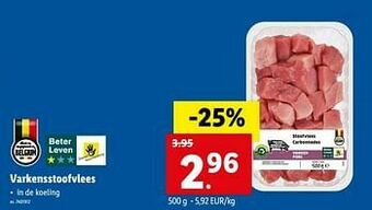 Lidl Varkensstoofvlees aanbieding