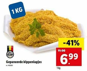 Lidl Gepaneerde kippenlapjes aanbieding