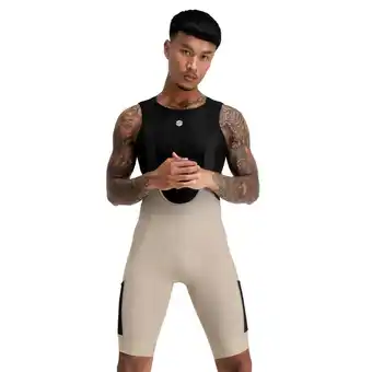 Decathlon Heren Wielrennen gravel fietsbroek Rocket SIROKO Beige aanbieding