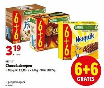 Lidl Chocoladerepen nesquik aanbieding