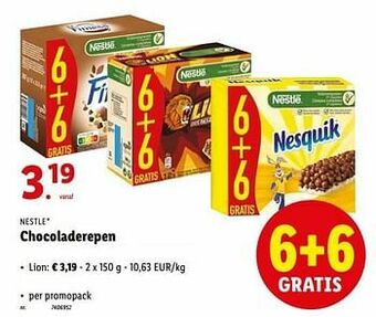 Lidl Chocoladerepen lion aanbieding