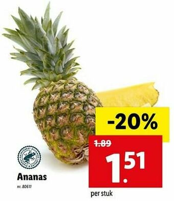Lidl Ananas aanbieding