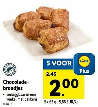Lidl Chocoladebroodjes aanbieding