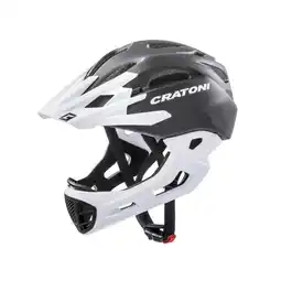 Decathlon CRATONI Freeride fietshelm C-Maniac zwart/wit mat aanbieding
