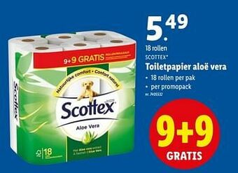 Lidl Toiletpapier aloë vera aanbieding