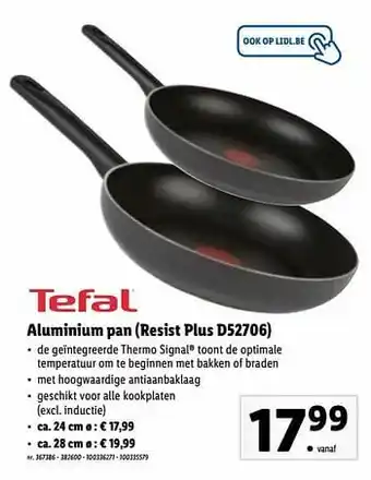 Aluminium pan resist plus d52706