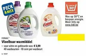 Lidl Vloeibaar wasmiddel voor witte en gekleurde was aanbieding