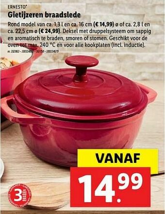 Lidl Gietijzeren braadslede aanbieding