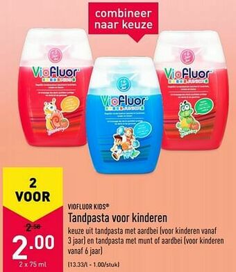 ALDI Tandpasta voor kinderen aanbieding