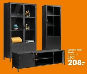 Kwantum Metalen tv-meubel castello aanbieding