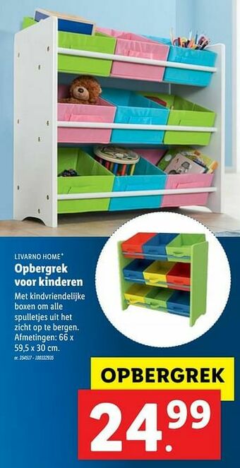 Lidl Opbergrek voor kinderen aanbieding