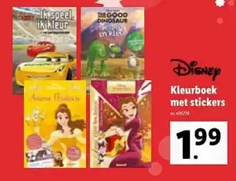 Lidl Kleurboek met stickers aanbieding