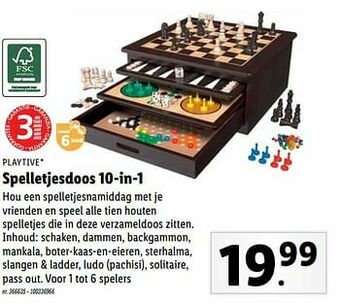 Lidl Spelletjesdoos 10-in-1 aanbieding